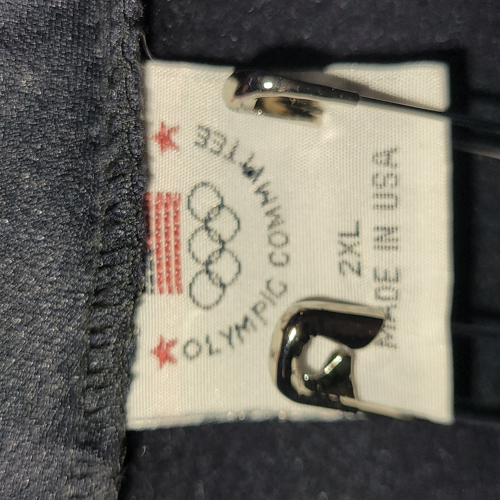 USA Olympic Committee Jacket. Made in USA. Size 2XL. Full-zip. Navy Blue - Picture 4 of 5